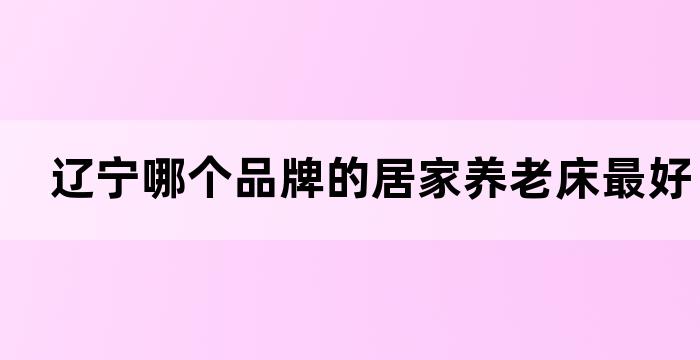 辽宁哪个品牌的居家养老床最好